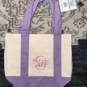 Purple and Cream Tote Bag